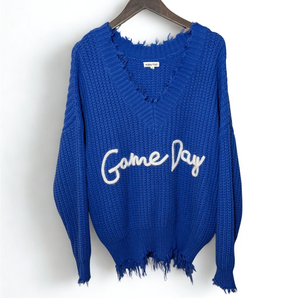 Main‎ Strip Blue 'Game Day' Sweater